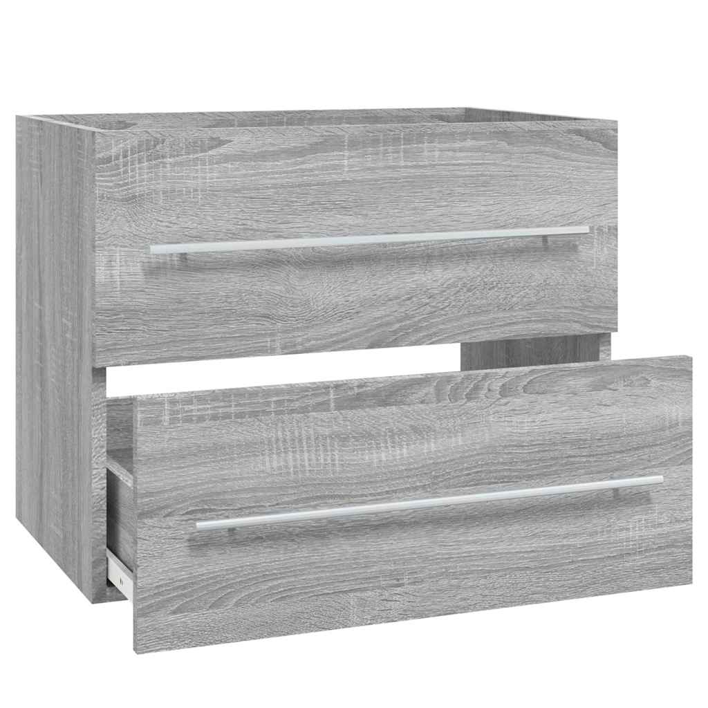 vidaXL Sink Cabinet Grey Sonoma 60x38.5x48 cm Engineered Wood 5