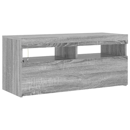 TV Cabinet with LED Lights Grey Sonoma