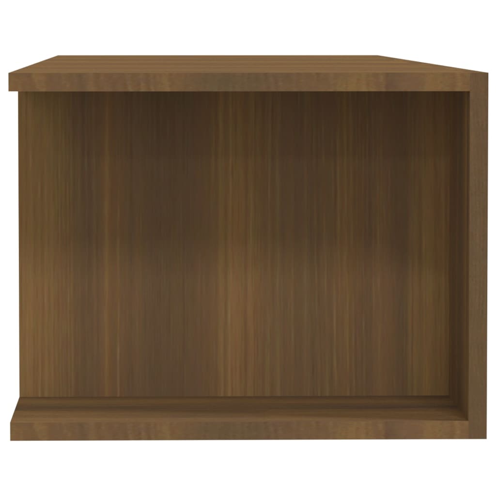 vidaXL TV Cabinet with LED Lights Brown Oak 135x39x30 cm 5