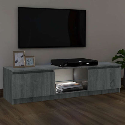 vidaXL TV Cabinet with LED Lights Grey Sonoma 120x30x36 cm 5