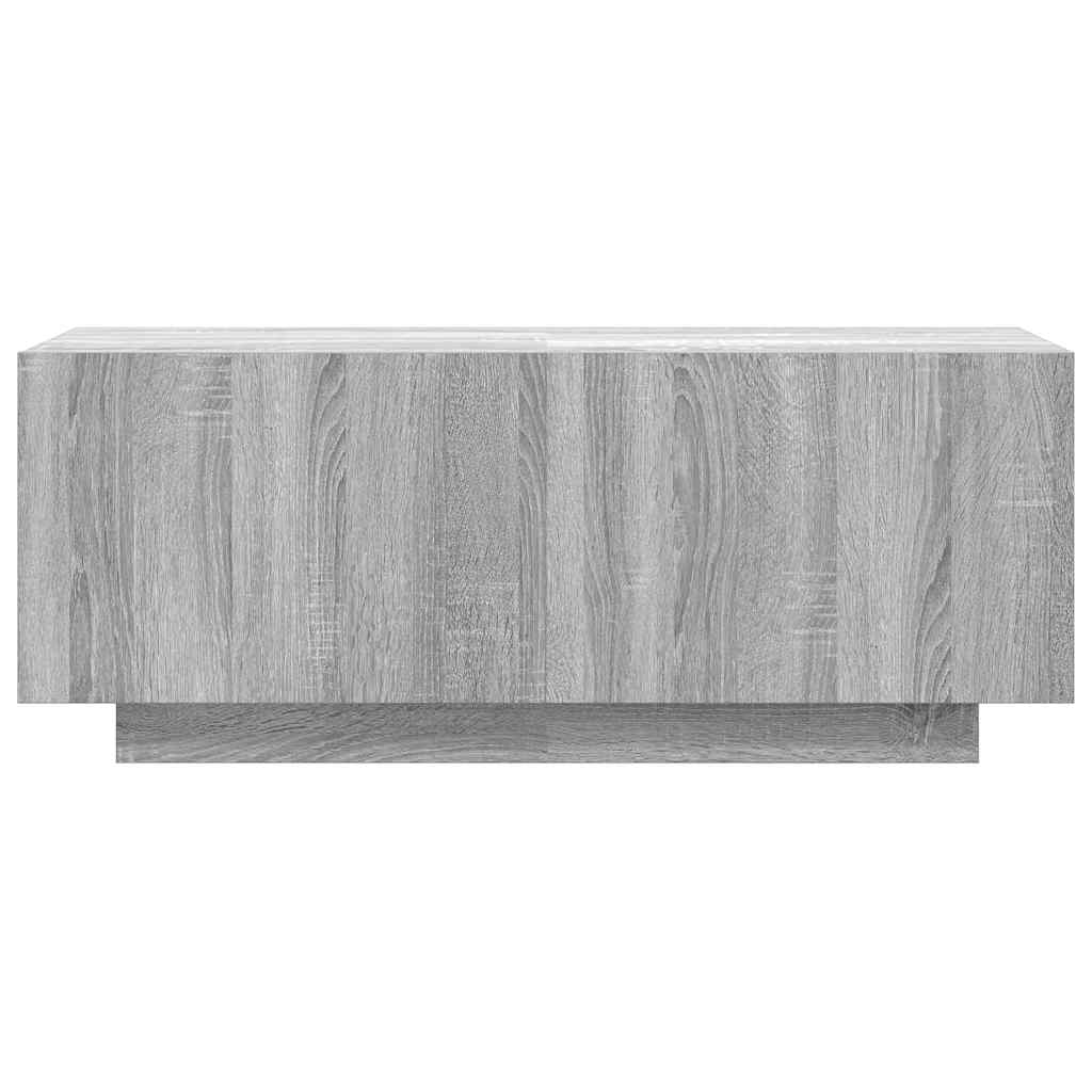 vidaXL TV Cabinet Grey Sonoma 100x35x40 cm Engineered Wood 4