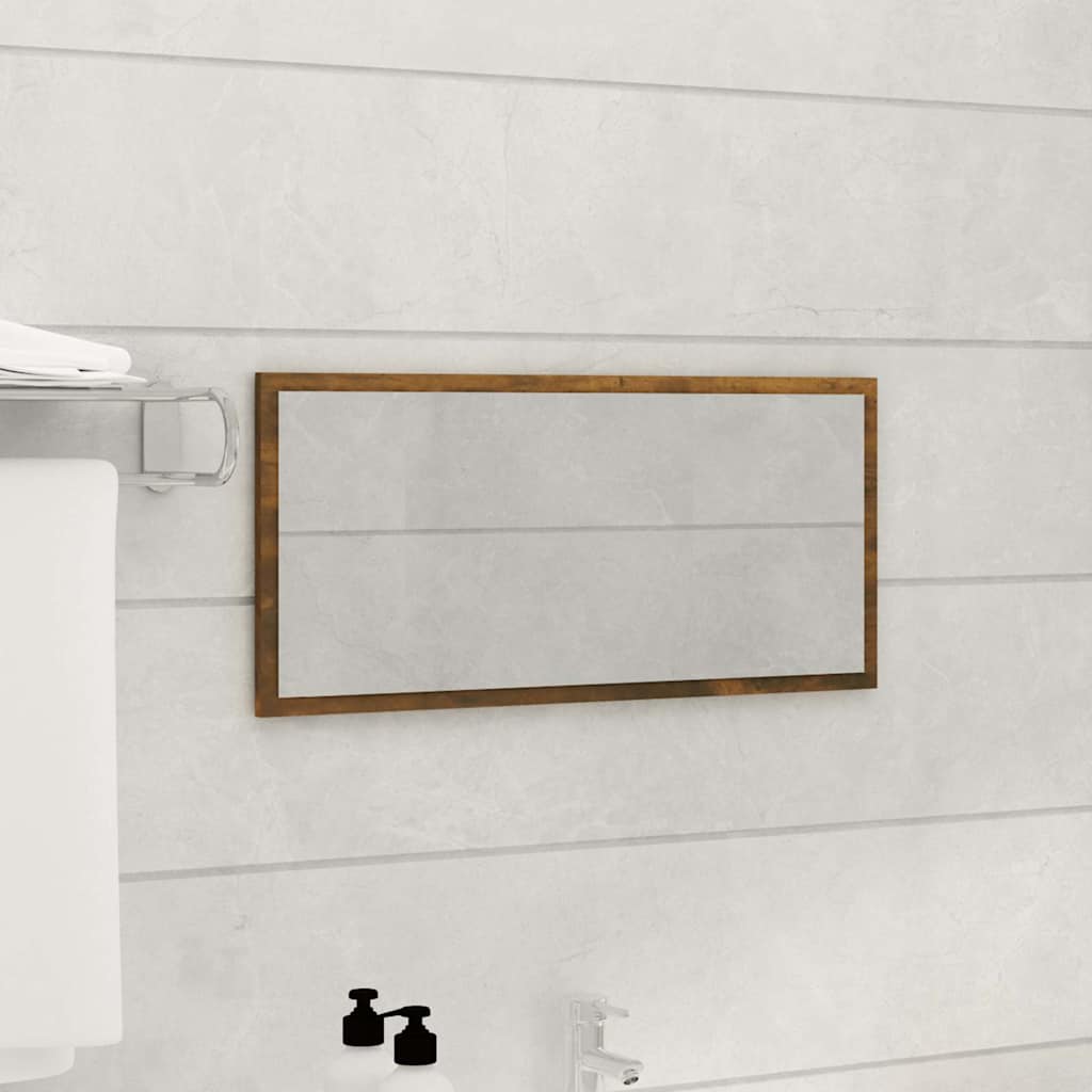 vidaXL 2 Piece Bathroom Furniture Set Smoked Oak Engineered Wood 4