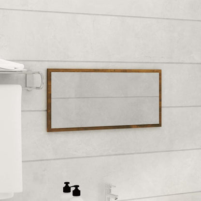 vidaXL 2 Piece Bathroom Furniture Set Smoked Oak Engineered Wood 4