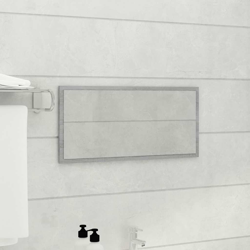 vidaXL 2 Piece Bathroom Furniture Set Grey Sonoma Engineered Wood 4