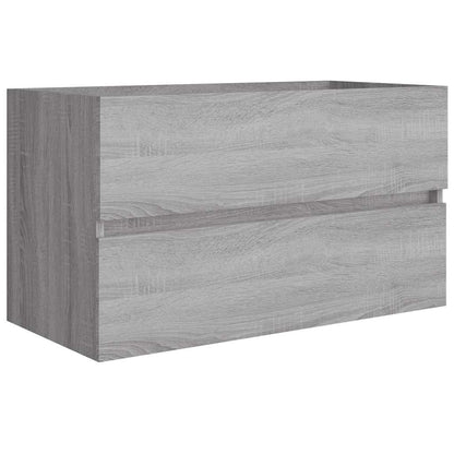 vidaXL 2 Piece Bathroom Furniture Set Grey Sonoma Engineered Wood 6