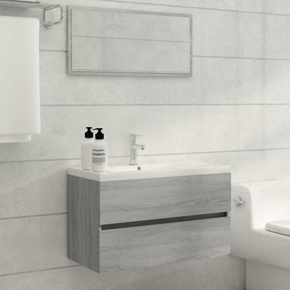 vidaXL 2 Piece Bathroom Furniture Set Grey Sonoma Engineered Wood 1