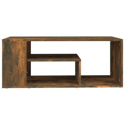 vidaXL Coffee Table Smoked Oak 100x50x40 cm Engineered Wood 3