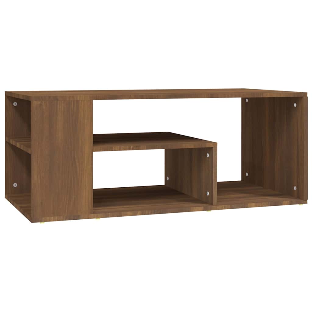 vidaXL Coffee Table Brown Oak 100x50x40 cm Engineered Wood 2