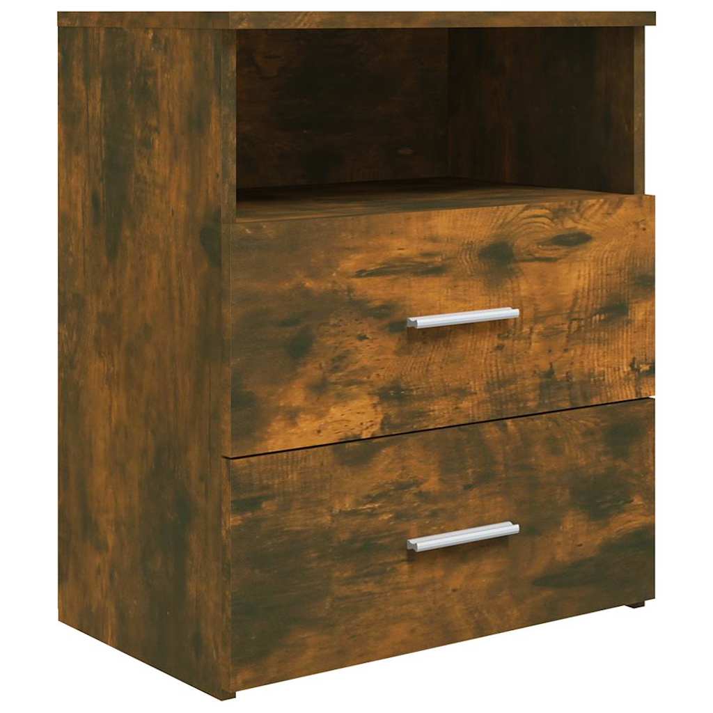 vidaXL Bed Cabinets 2 pcs Smoked Oak 50x32x60 cm 5