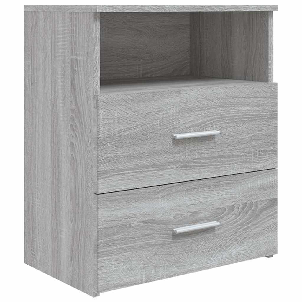 vidaXL Bed Cabinet Grey Sonoma 50x32x60 cm 2