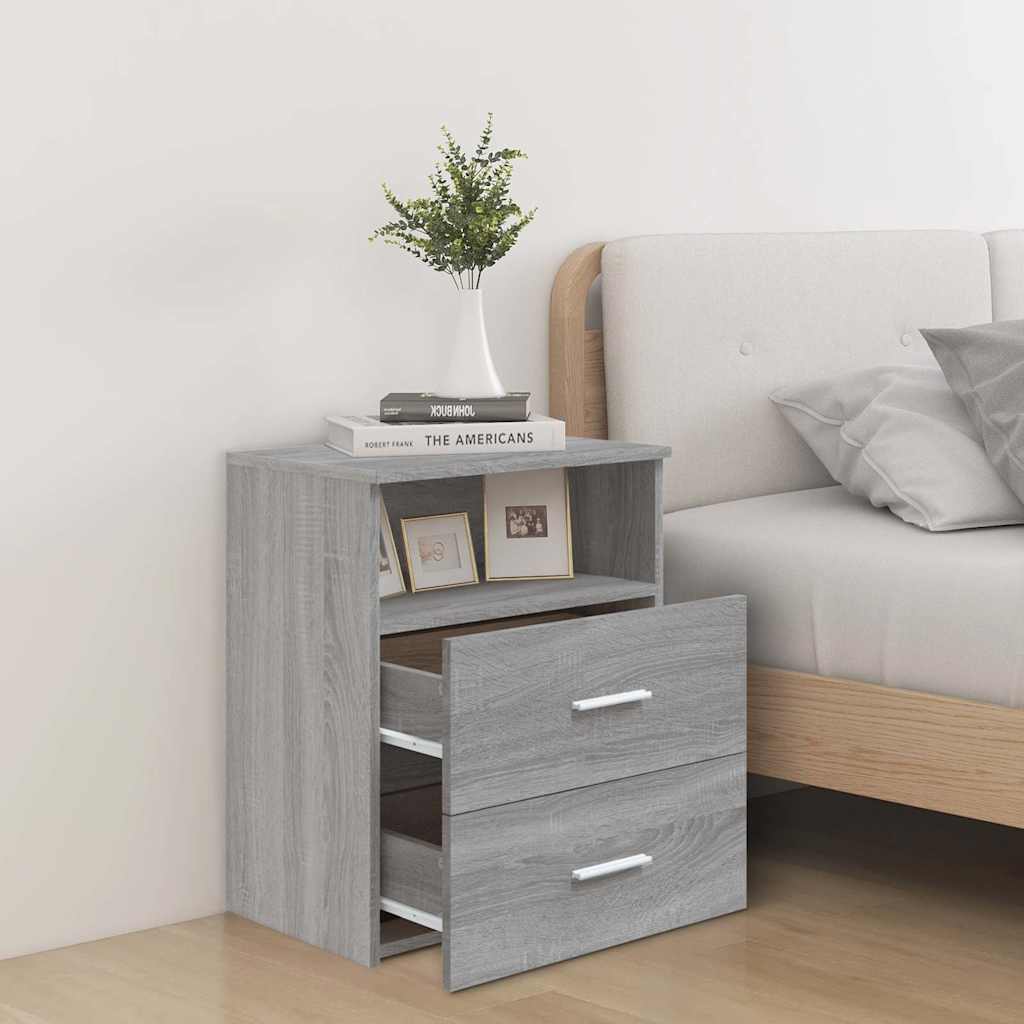 vidaXL Bed Cabinet Grey Sonoma 50x32x60 cm 3