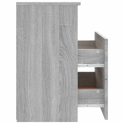 vidaXL Bed Cabinet Grey Sonoma 50x32x60 cm 6