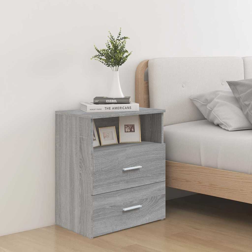 vidaXL Bed Cabinet Grey Sonoma 50x32x60 cm 1