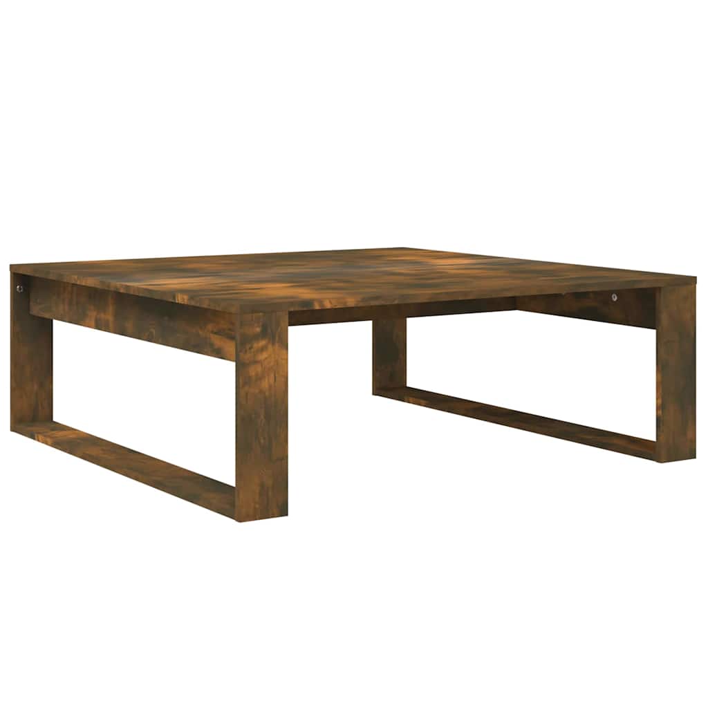 vidaXL Coffee Table Smoked Oak 100x100x35 cm Engineered Wood 2