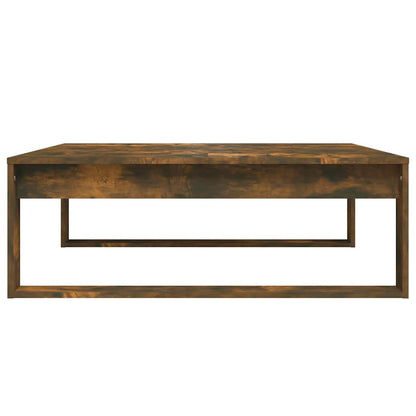 vidaXL Coffee Table Smoked Oak 100x100x35 cm Engineered Wood 5