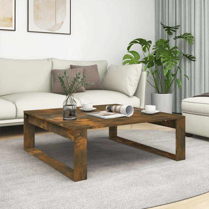 vidaXL Coffee Table Smoked Oak 100x100x35 cm Engineered Wood 1