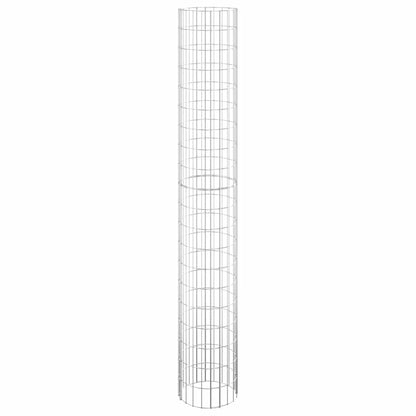 vidaXL Circular Gabion Pole Galvanised Steel Ø30x200 cm 2