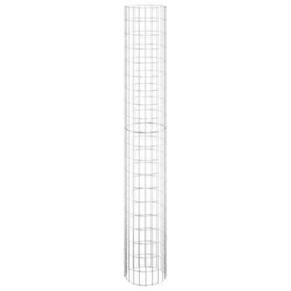 vidaXL Circular Gabion Pole Galvanised Steel Ø30x200 cm 3
