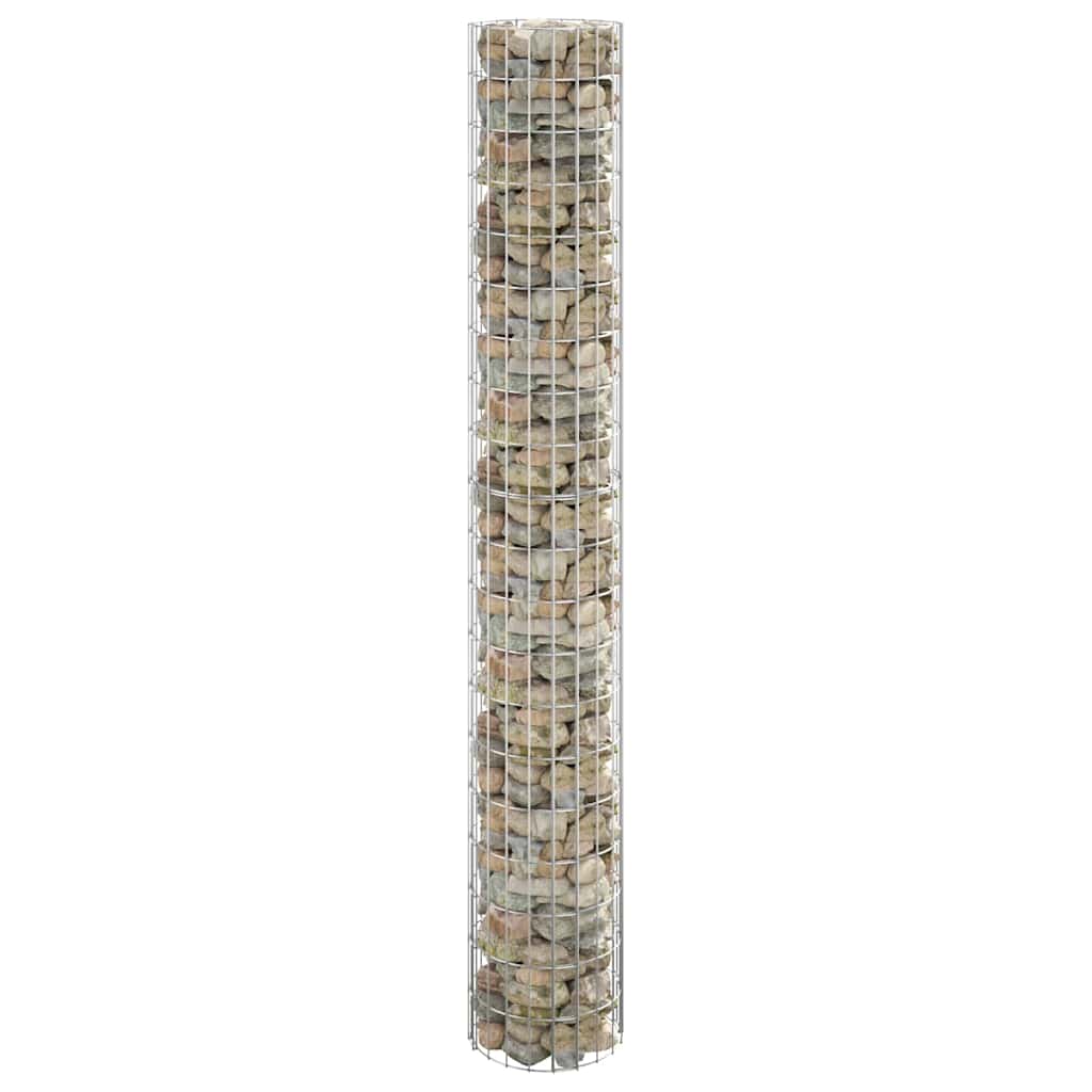 vidaXL Circular Gabion Pole Galvanised Steel Ø30x200 cm 1