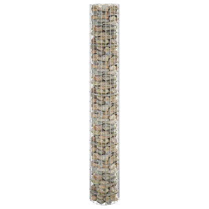 vidaXL Circular Gabion Pole Galvanised Steel Ø30x200 cm 1