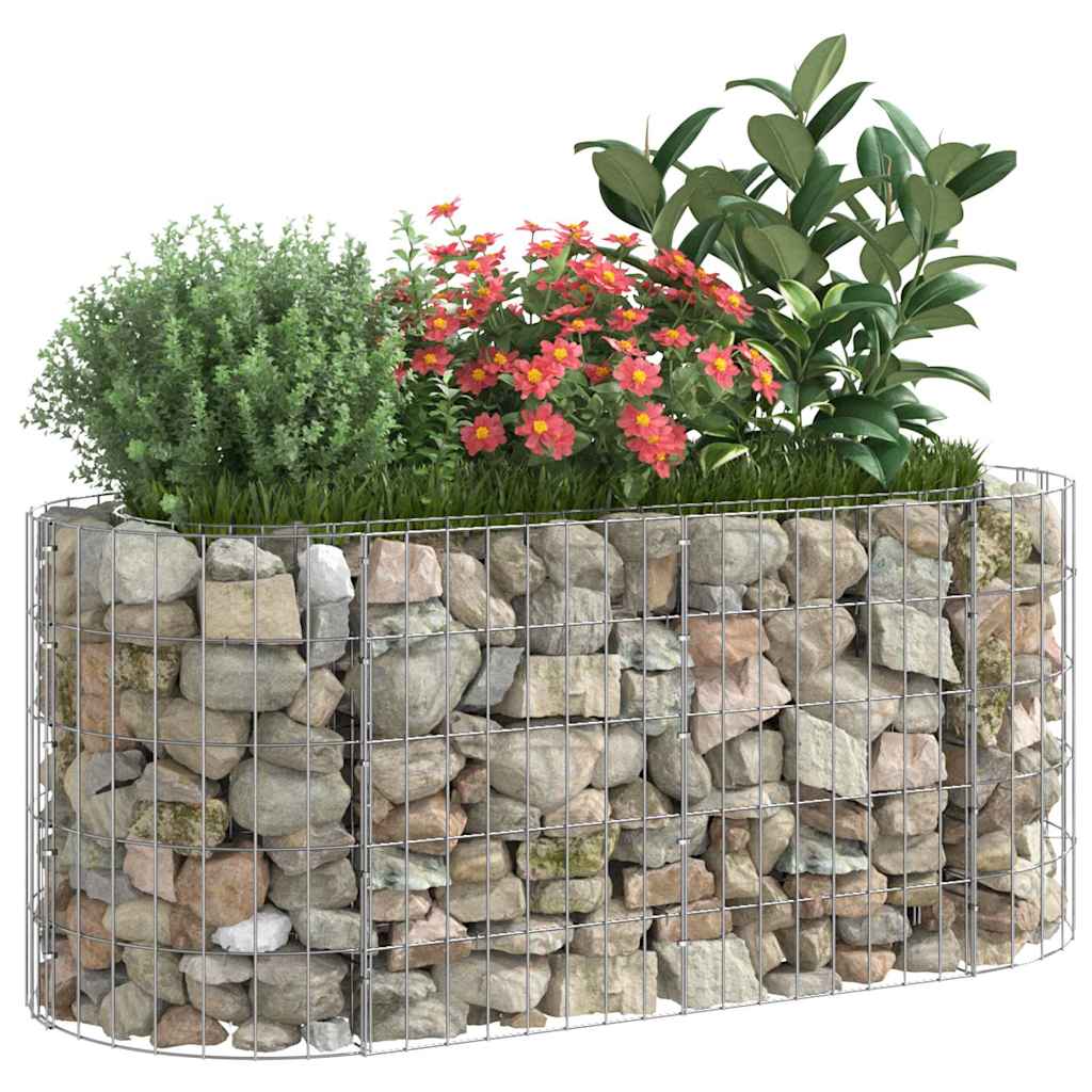 vidaXL Gabion Raised Bed | Silver | Galvanised iron | 120x50x50 cm 3