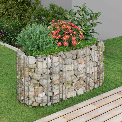 vidaXL Gabion Raised Bed | Silver | Galvanised iron | 120x50x50 cm 1