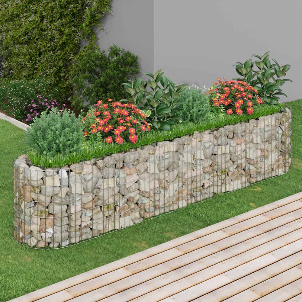 Gabion Raised Bed Galvanised Iron Depth 50 cm 260 cm 50 cm