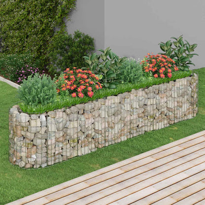 Gabion Raised Bed Galvanised Iron Depth 50 cm 260 cm 50 cm