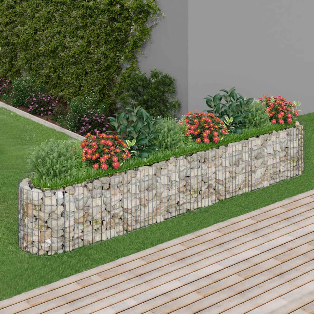 Gabion Raised Bed Galvanised Iron Depth 50 cm 330 cm 50 cm