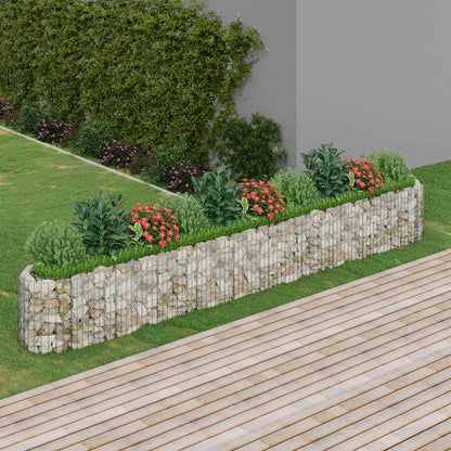 Gabion Raised Bed Galvanised Iron Depth 50 cm 400 cm 50 cm
