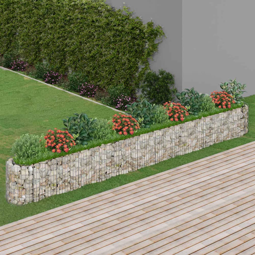 Gabion Raised Bed Galvanised Iron Depth 50 cm 470 cm 50 cm
