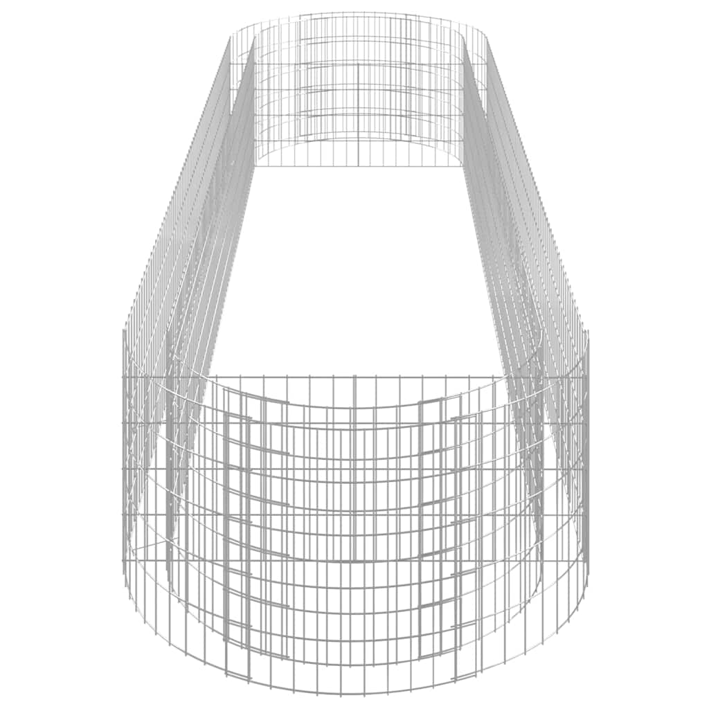 vidaXL Gabion Raised Bed Galvanised Iron 400x100x50 cm 5