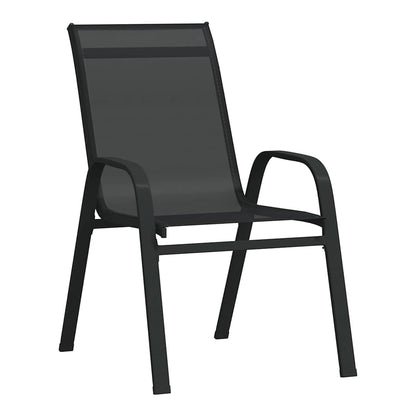5 Piece Garden Dining Black 180 cm table length 8
