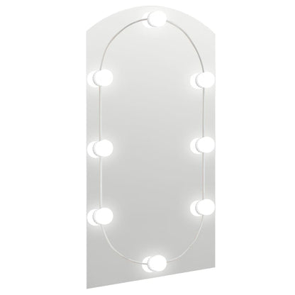 vidaXL Mirror With Led Light | Silver | Glass, Plastic | 90x45 cm 2