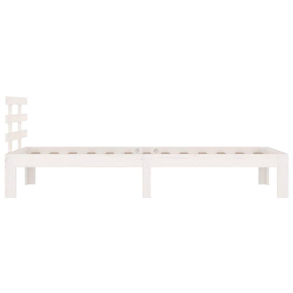 vidaXL Bed Frame without Mattress White Solid Wood 90x200 cm 5