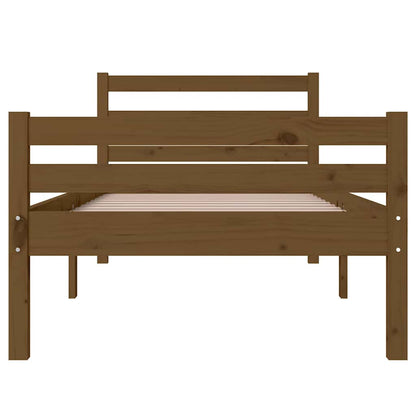 vidaXL Bed Frame | Honey brown | Solid pine wood, Plywood | Small Single 5