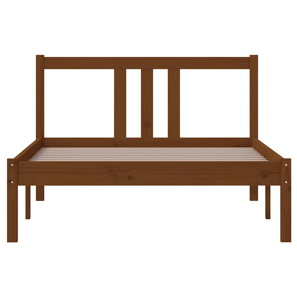 vidaXL Bed Frame without Mattress Honey Brown Solid Wood 100x200 cm 4