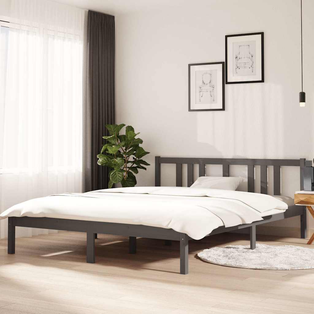 vidaXL Bed Frame without Mattress Solid Wood Length 200 cm