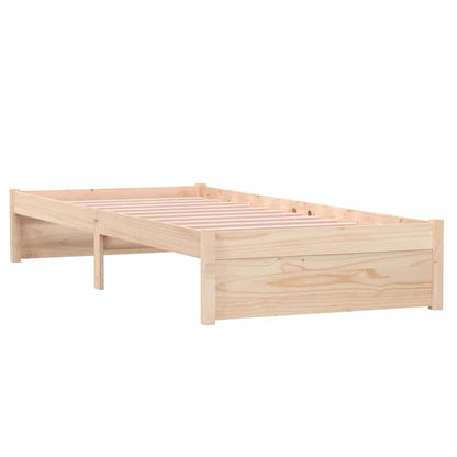 vidaXL Bed Frame without Mattress Solid Wood 75x190 cm Small Single 4