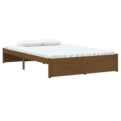 vidaXL Bed Frame without Mattress Honey Brown Solid Wood 120x190 cm 3