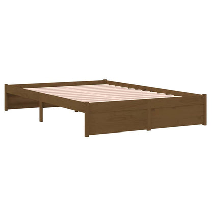 vidaXL Bed Frame without Mattress Honey Brown Solid Wood 120x190 cm 4