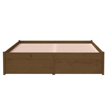 vidaXL Bed Frame without Mattress Honey Brown Solid Wood 120x190 cm 5