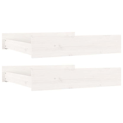 vidaXL Bed Drawer | White | Solid pine wood | Standard 2