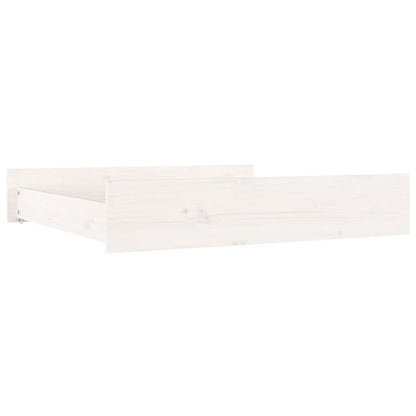 vidaXL Bed Drawer | White | Solid pine wood | Standard 3