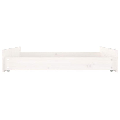 vidaXL Bed Drawer | White | Solid pine wood | Standard 5