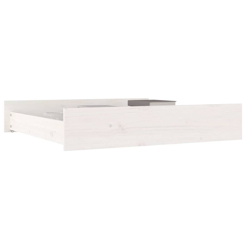 vidaXL Bed Drawer | White | Solid pine wood | Standard 6