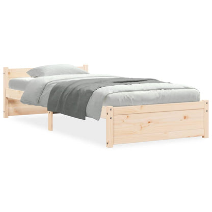 vidaXL Bed Frame without Mattress Solid Wood 75x190 cm Small Single 2