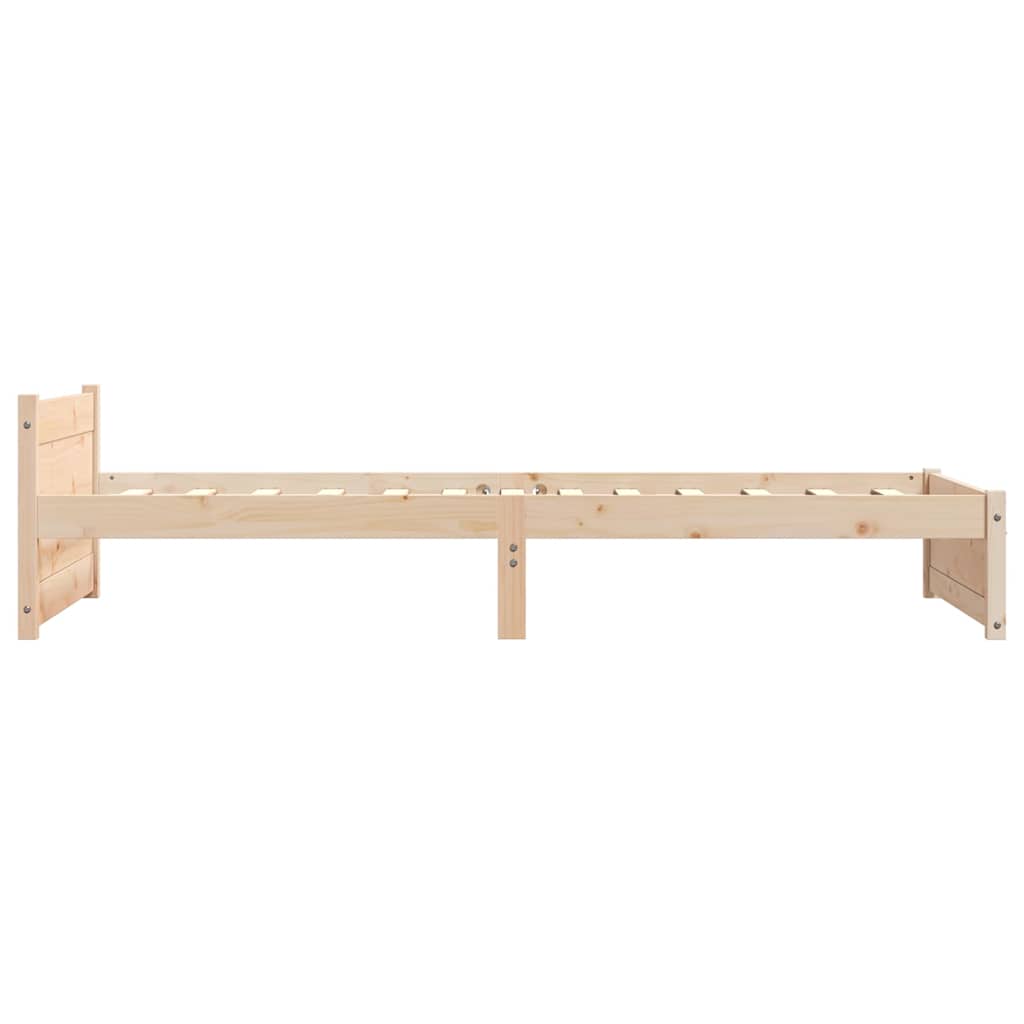 vidaXL Bed Frame without Mattress Solid Wood 75x190 cm Small Single 5