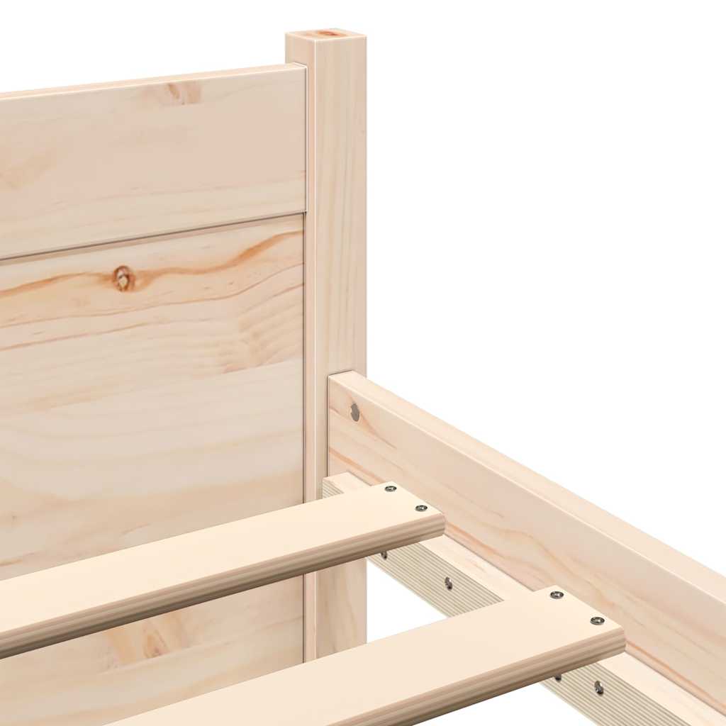 vidaXL Bed Frame without Mattress Solid Wood 75x190 cm Small Single 6