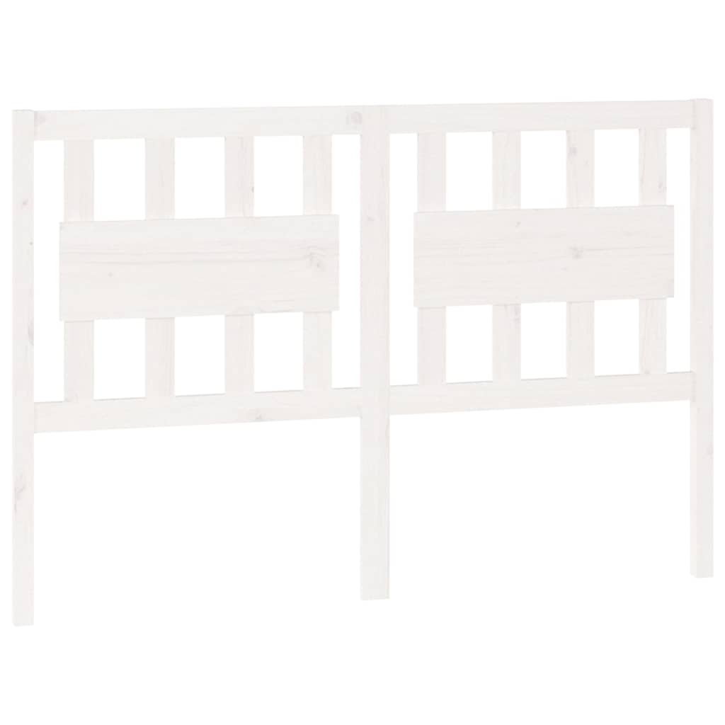 vidaXL Bed Headboard White 140.5x4x100 cm Solid Wood Pine 2